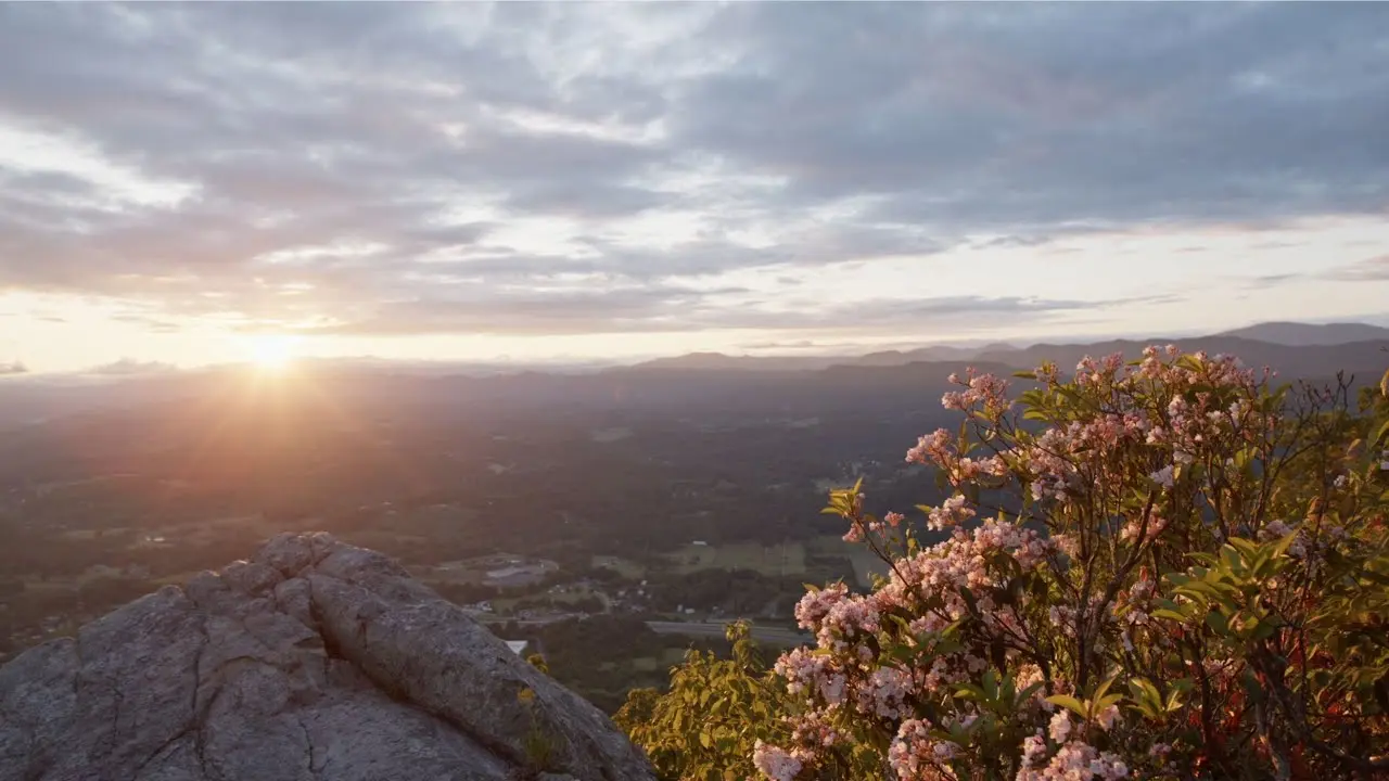 Appalachian mountain sunrise overlooking Northeast Tennessee